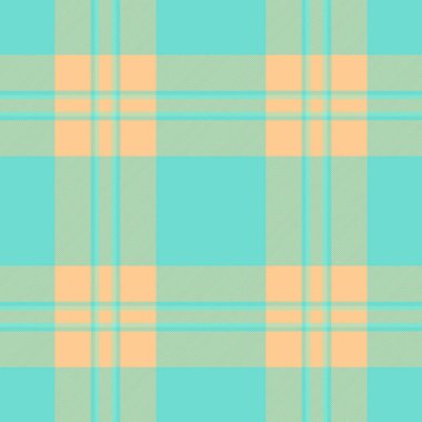 Katmanlı doku dokusu, mobilyaların kusursuz vektör kontrolü. Endüstriyel ekose arkaplan mavisi ve turuncu renk paleti.