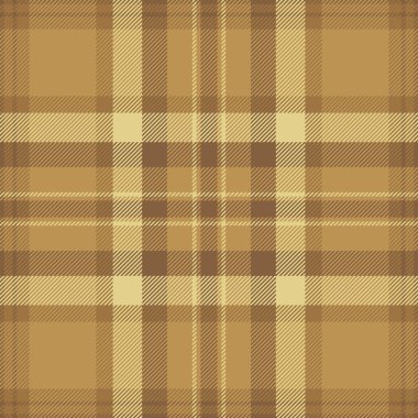 Bahçe tartan tekstil kontrolü, düz ekose desen. Kumaş vektör arkaplanı turuncu ve kehribar renk paletinde pürüzsüz üretiliyor.