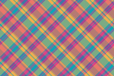 Kusursuz vektör dokusunu kontrol eder, tekstil arka plan ekoseli insan yoktur. Londra kumaş desenini kırmızı ve pastel renk paletiyle kontrol et.