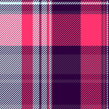 Fabrika desenli arka plan tekstili, cazibe kontrolü vektör ekoseli. Koyu ve kırmızı renk paletinde ekosesiz kumaş hasat et.