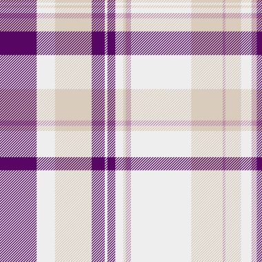 Vichy tekstil arka plan deseni, eski kumaş vektör dokusu. Beyaz ve açık renk paletinde ekoseli ekoseli kumaş denetimi.