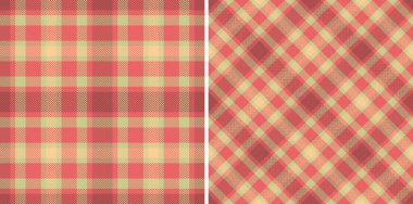 Background textile seamless of pattern vector texture with a fabric check plaid tartan. Set in christmas colours. Wide grid patterns in modern fashion. clipart