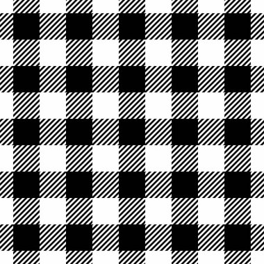 Gömlek kumaşlı kumaş, yarım tonluk arka plan vektör ekoseli. Noel süsleme deseni beyaz ve siyah renk paletinde pürüzsüz dokuyu kontrol et.