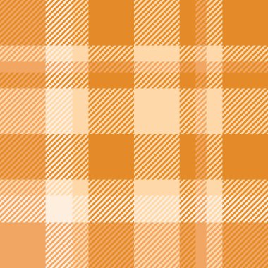 Yaz desenli tekstil kumaş, yoğun dikişsiz ekose kumaş. Biçim denetimi turuncu ve kumlu kahverengi renk paletinde arkaplan vektör deseni.
