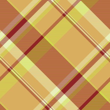 Masa örtüsü kumaş deseni, torba arka plan tekstil dikişsiz. Kehribar ve kırmızı renk paletinde yumuşak desenli ekose tartanı kontrol et.