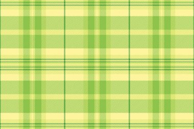 Ticari desen tartan, saten tekstil arkaplan kumaşı. Yeşil ve sarı renk paletinde renksiz ekose vektörleri kontrol et.
