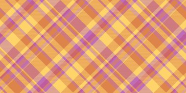 Marka vektör ekoseli, gençlik kontrol kumaş arka planı. Kehribar ve turuncu renk paletinde peçe tartan desen..