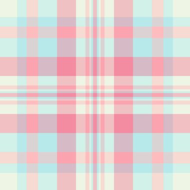 Örtülü doku vektör kontrolü, şebeke desensiz tekstil. Ekose kumaş arkaplanı açık ve beyaz renk paletinde dokunun.