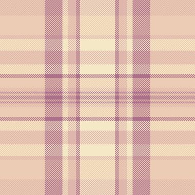 Kalın desenli ekose kumaş, dikey kalıp kontrol vektörü. Pencere tartan arkaplan tekstil düz ve pembe renk paletinde.