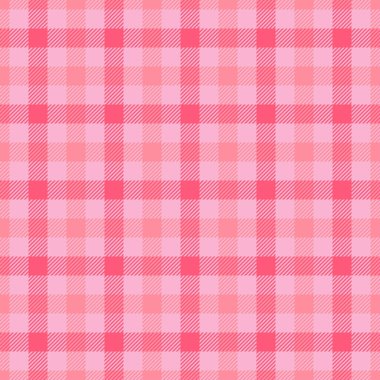 Yakın çekim desenli arka plan, dikişsiz tartan kumaş. Ekose kumaş vektörünü kırmızı ve açık renk paletinde geliştirme denetimi.