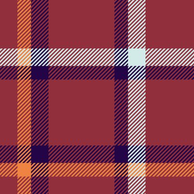 Sıcak vektör tartan, kusursuz kumaş ekoseli köpekler. Kırmızı ve koyu renk paletinde yinelenen tekstil deseni arka planı.