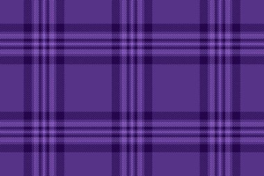 Minimalist tekstil ekose kontrolü, yatay vektör tartan geçmişi. En iyi doku deseni mor ve koyu renk paletinde dikişsiz kumaş.
