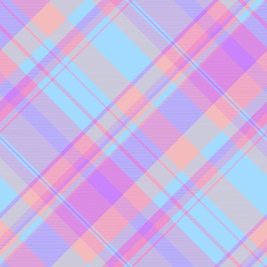 Marka vektör tekstil tartan, yemek odası arka planı kusursuz. Koyu desenli kumaş ekoseli kumaş kontrolü Cyan ve pembe renk paletinde.