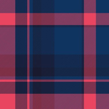 İç mekan araştırması, iç metot, kusursuz kumaş kalıbı. Fransa ekose kumaş vektörü koyu ve mavi renk paleti.