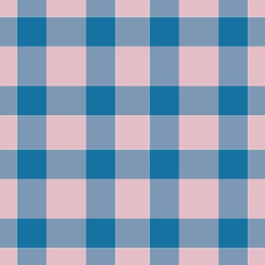 Mikro ekoseli ekose kontrol vektörü, kumaş kumaş dikişsiz. Cyan ve açık renk paletinde Tee desenli tekstil arkaplanı.