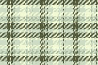 Fiber desenli tartan ekose, folklor kumaş vektör dokusu. Cübbesiz tekstil arka plan denetimi ışık ve kireç rengi paletinde.