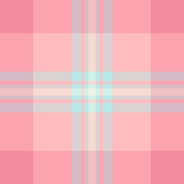 Otel vektör kontrol dokusu, ipeksiz kumaş arkaplan. Yorgan tekstil desenli tartanı açık ve kırmızı renklerle kaplıyor..