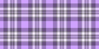 Dağınık doku kontrolü vektörü, gerçekçi, pürüzsüz desenli ekose. Sanayi kumaşı arka plan pastel ve menekşe renk paletinde tekstil tartanı.