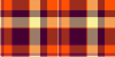 Çizgili desenli ekose kumaş, çok tartlı tekstil dikişsiz. Koyu ve parlak renk paletinde aşınmış vektör kumaş arkaplanı kontrolü.