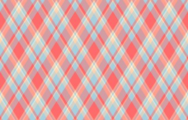 Argyle geometrik eşkenar dörtgenin kusursuz deseni. Harlequin duvar kağıdı tasarımını kontrol et. Web geçmişi için klasik elmas şekilli tekstil malzemesi, baskı kumaşı, kazak, ambalaj kağıdı, hediye kartı, davetiye.