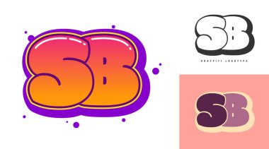 Festival ya da parti için SB logo tasarımı. Graffiti tarzında 