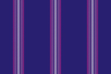 Olay vektör çizgileri tekstil, mevcut çizgili kumaş pürüzsüz. Çivit ve pembe renk paletinde dikey arkaplan dokusu akışı.