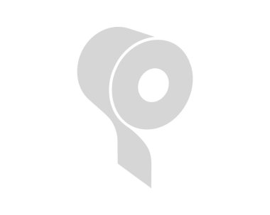 Tuvalet kağıdı rulosu veya tüp ikonu tasarımı, wc için şablon. Banyo temizliği ikonları, mutfak havlusu. Boş yumuşak kaydırma ürünleri.