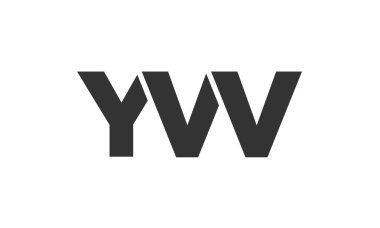 YVV logo tasarım şablonu güçlü ve modern kalın metinlerle. Basit ve minimal tipografi içeren ilk tabanlı vektör logosu. Moda şirket kimliği.