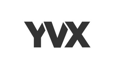 YVX logo tasarım şablonu güçlü ve modern kalın metinlerle. Basit ve minimal tipografi içeren ilk tabanlı vektör logosu. Moda şirket kimliği.