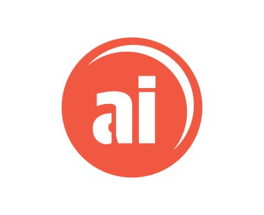 Yapay zeka spor amblemi ya da takım logosu. Top mağazası, spor şirketi, eğitim ve kulüp rozeti için baş harfi A ve I olan top logosu..