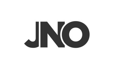 JNO logo design template with strong and modern bold text. Initial based vector logotype featuring simple and minimal typography. Trendy company identity. clipart