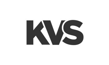 KVS logo tasarım şablonu güçlü ve modern kalın metin ile. Basit ve minimal tipografi içeren ilk tabanlı vektör logosu. Moda şirket kimliği.