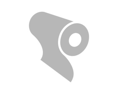 Tekstil rulo vektör simgesi. Kağıt tüp illüstrasyon tasarımı mutfak havlusu, halı, kaydırma ne adam ya da kumaş.