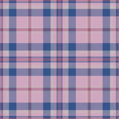 Ekose desenli pembe desenli. Kumaş dokusunu kontrol et. Vektör tekstil baskı tasarımı.