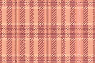 Tartan kumaş üretimi, gerçekçi ekoseli ekoseli kontrol. Diwali arkaplan dokusu kırmızı ve turuncu renk paletinde tekstil deseni.