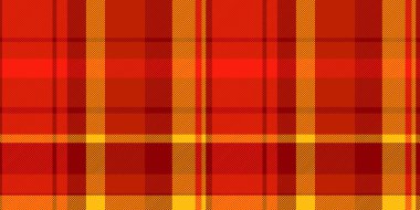 Collection seamless plaid vector, tailor texture check tartan. Delicate pattern textile fabric background in bright and red color. clipart