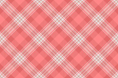 Fikir dokusu kumaş deseni, İspanyol ekose arka plan tartanı. Kırmızı ve beyaz renk paletinde tekstil vektörünü kontrol et.