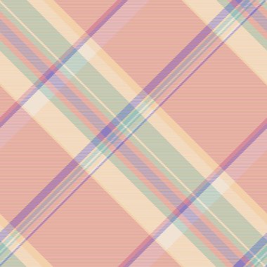 Yeteneksiz vektör dokusu, renk arkaplan desenli tekstil. Mozaik kumaş ekoseyi turuncu ve kırmızı renk paletiyle kontrol et.