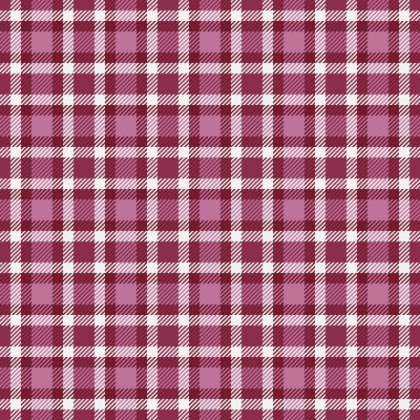 Ekoseli kumaş, hippi vektör desenli tartan. Pembe ve kırmızı renk paletinde arkaplan dokusunu kontrol et.