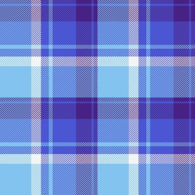 Bufalo tartan vektör geçmişi, kusursuz iş dokusu deseni. Uyum kumaşı mavi ve cyan renk paleti ile tekstil kontrol.