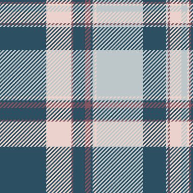 Çeşitli doku kontrolü tekstil, motifsiz vektör kumaşı. Ekose arkaplan tartan desenini cyan ve gökyüzü gri renk paletine yerleştir.