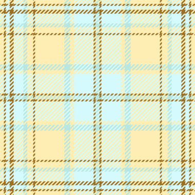 Menü kumaş dokusu vektörü, pürüzsüz arka plan kontrolü. Karmaşık ekose desenli tartan tekstil ışık ve kehribar renk paleti.