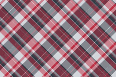 Viktorya dönemi kumaş kumaş kumaşı, kız kumaşı ekose çeki. Kırmızı ve pastel renk paletinde şaşırtıcı vektörsüz arkaplan dokusu.