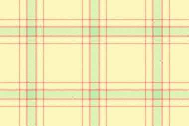 Mevsimsel dikişsiz ekose vektör, tuval desen dokusu. Açık ve kırmızı renk paletinde birçok kumaş tekstil arkaplan tartanı.