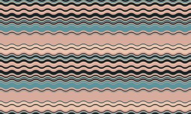 Dalgalı, parlak renklerde dalgalı çizgileri olan soyut bir arka plan, dalgalı, sıvı bir etki yaratıyor. Düz kıvrımlar ve dokulu çizgiler tasarıma zarafet, yaratıcılık ve canlılık ekler. Bu vektör dokunuşu, duvar kağıdı, tekstil veya grafik kullanımı için idealdir