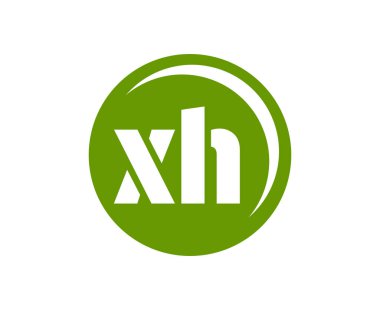 XH spor amblemi ya da takım logoti. Top dükkanı, spor şirketi, eğitim ve kulüp rozeti için baş harfi X ve H olan top logosu..