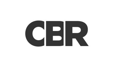 CBR logo tasarım şablonu güçlü ve modern kalın metinlerle. Basit ve minimal tipografi içeren ilk tabanlı vektör logosu. Moda şirket kimliği.