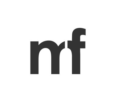 MF yaratıcı geometrik başlangıç tabanlı modern ve minimal logo. m harfi modayı takip eden yazı tipleri.
