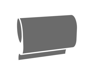 Tekstil rulo vektör simgesi. Kağıt tüp illüstrasyon tasarımı mutfak havlusu, halı, kaydırma ne adam ya da kumaş.