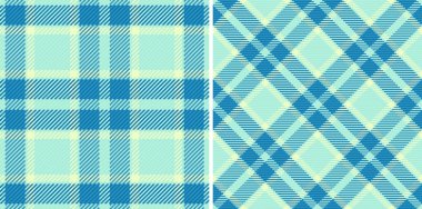 Ekose arka plan desenli kusursuz tekstil vektörü ve tartan kumaş dokusu kontrolü. Gökyüzü renkleriyle donatılmış fanila gömlekli kıyafet fikirleri..